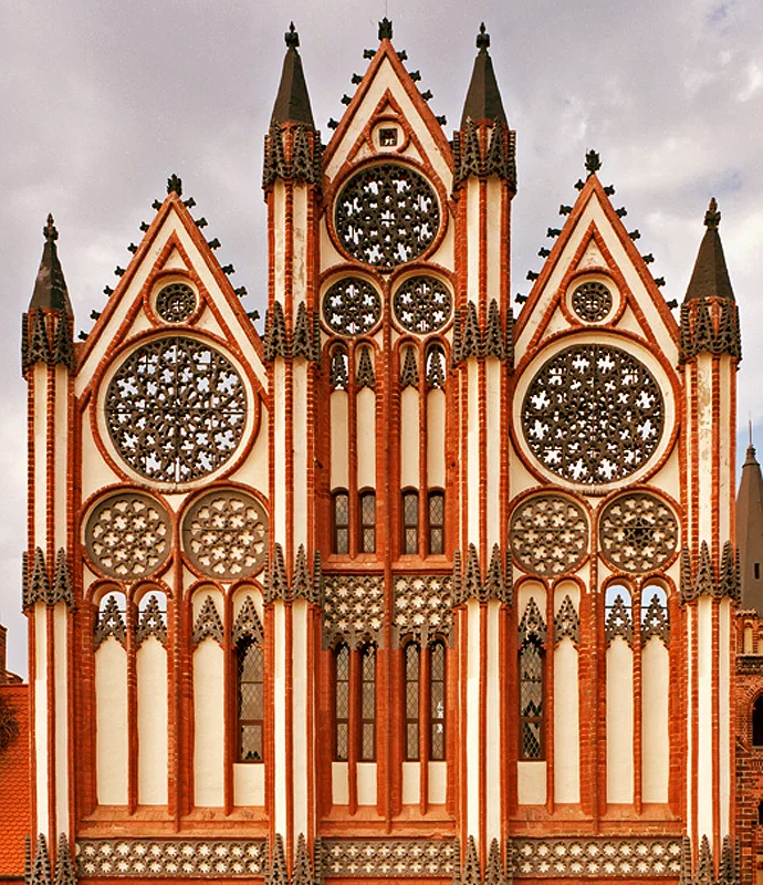 Tangermünde city hall facade detail