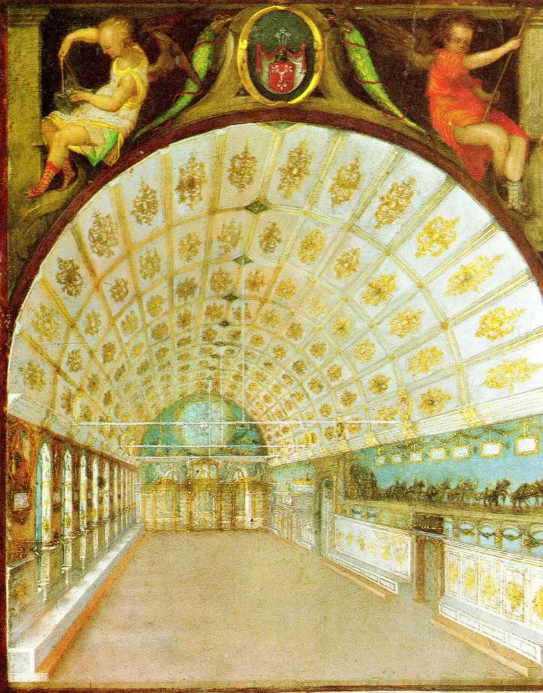 The Dürer Grand Hall, painted by Dürer 1521-1530, as seen in 1622