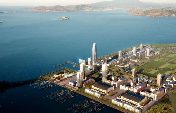 A "green plan" for Treasure Island, 2007: 6,000 housing units, 20 acre organic farm, "an ecological educational and art park" and more