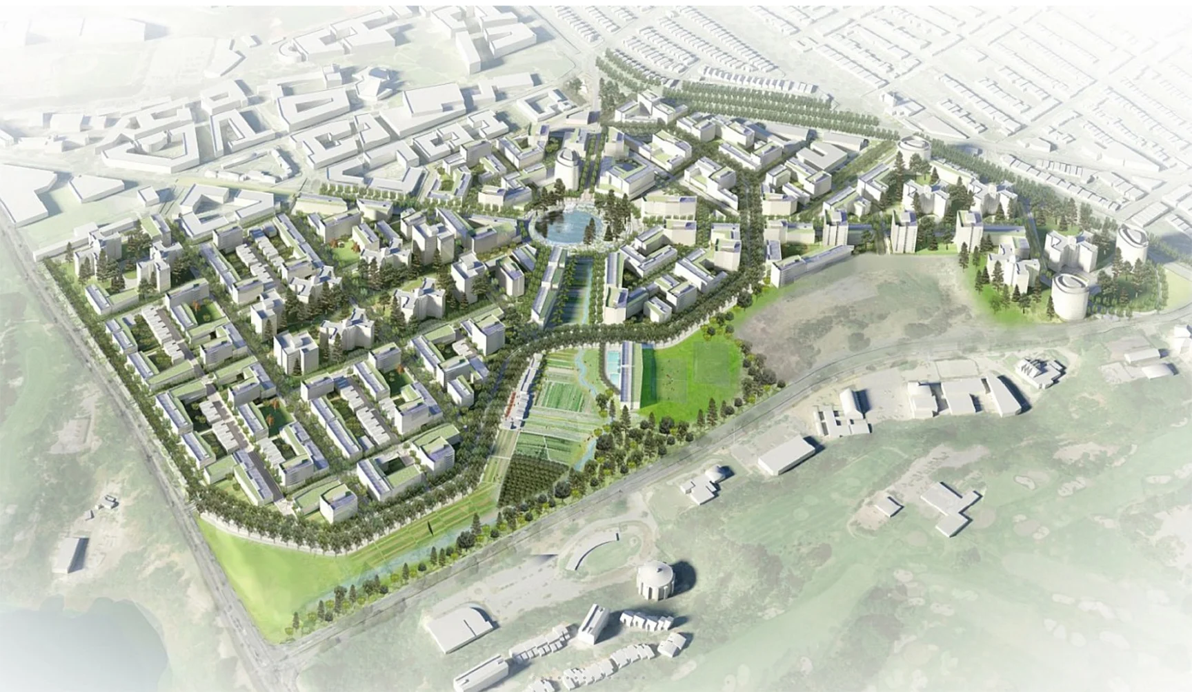 Parkmerced redesigned by Skidmore, Owings and Merrill (2013)