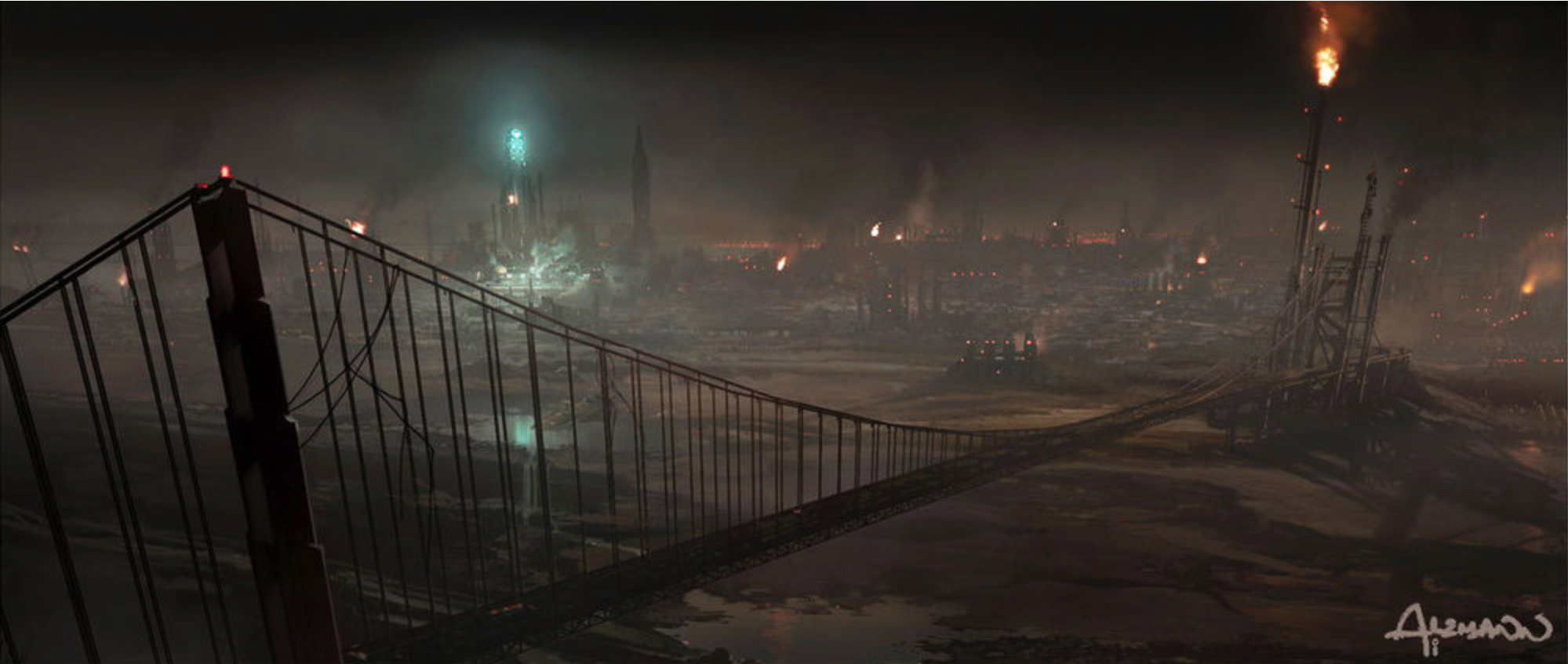 Concept painting for Terminator: Salvation by Christian Alzmann (2009)