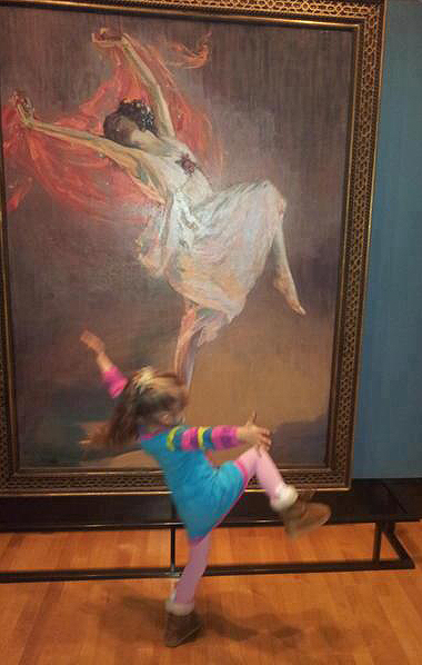 The painting is "Anna Pavlova," by John Lavery