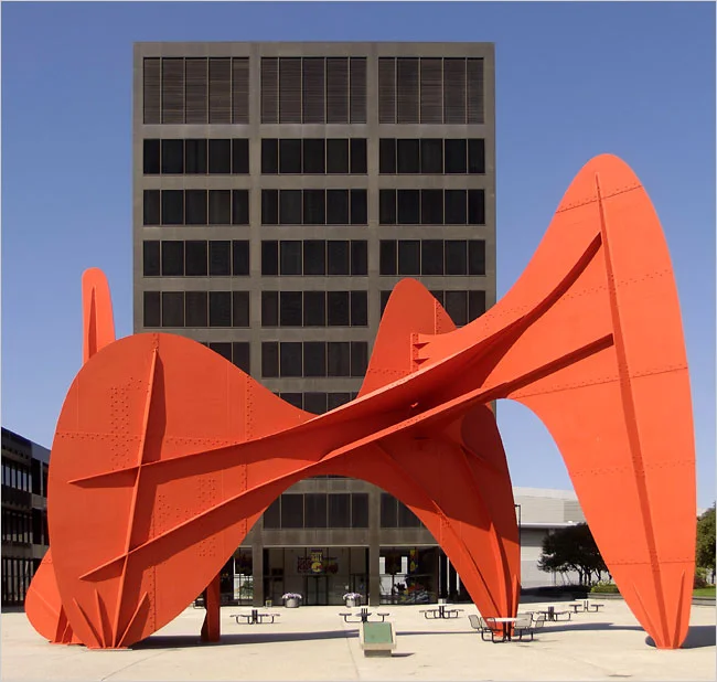 New Grand Rapids city hall with Alexander Calder sculpture