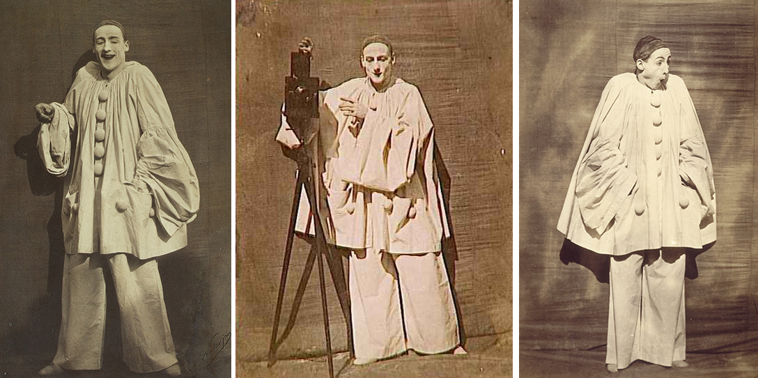 “Expressions of Pierrot: A Series of Heads”-- salt prints by Gaspard-Félix Tournachon (also known as Nadar) and his brother, Adrien Tournachon