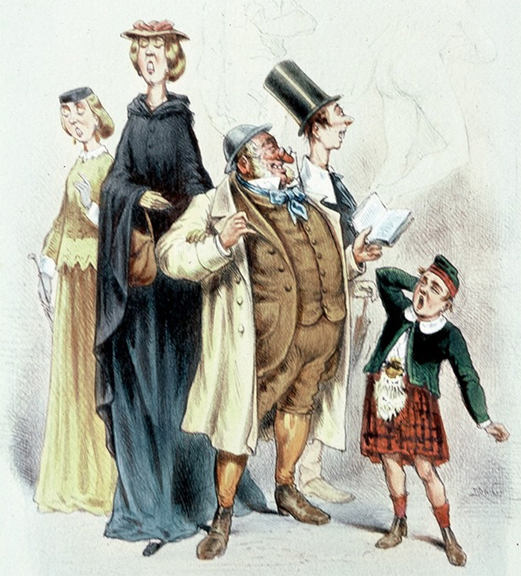 "Oh! Shocking! Oh! Beautiful!" -- French caricature of English visitors at the 1867 exposition