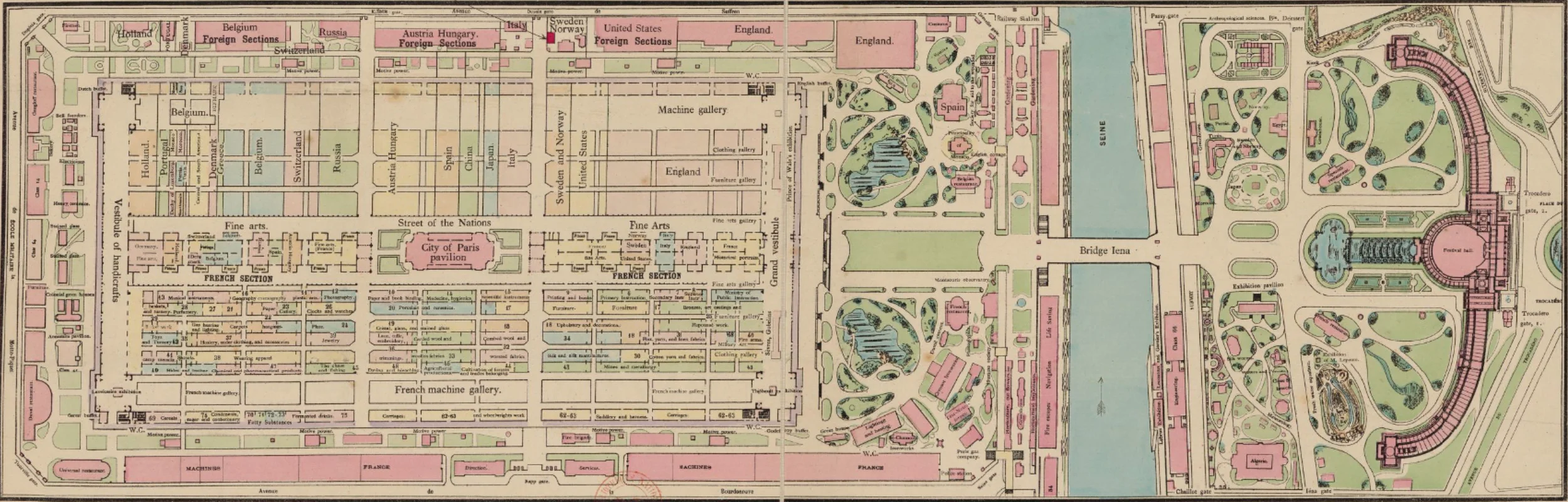 Overview of the plan for the 1878 exposition (click the image for a larger view)