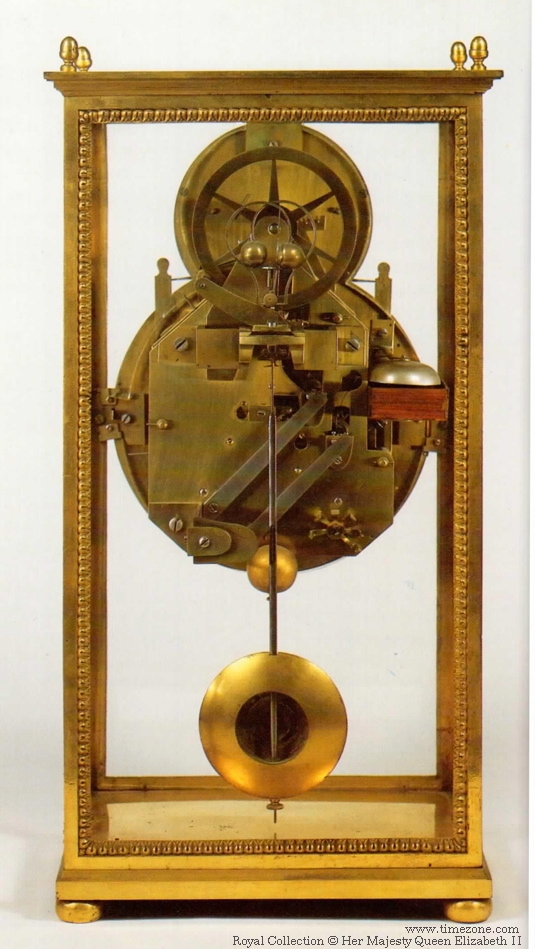 Rear view of the metronome clock