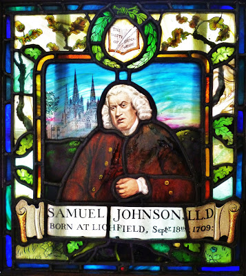 Stained Glass of Samuel Johnson in the Lichfield Cathedral