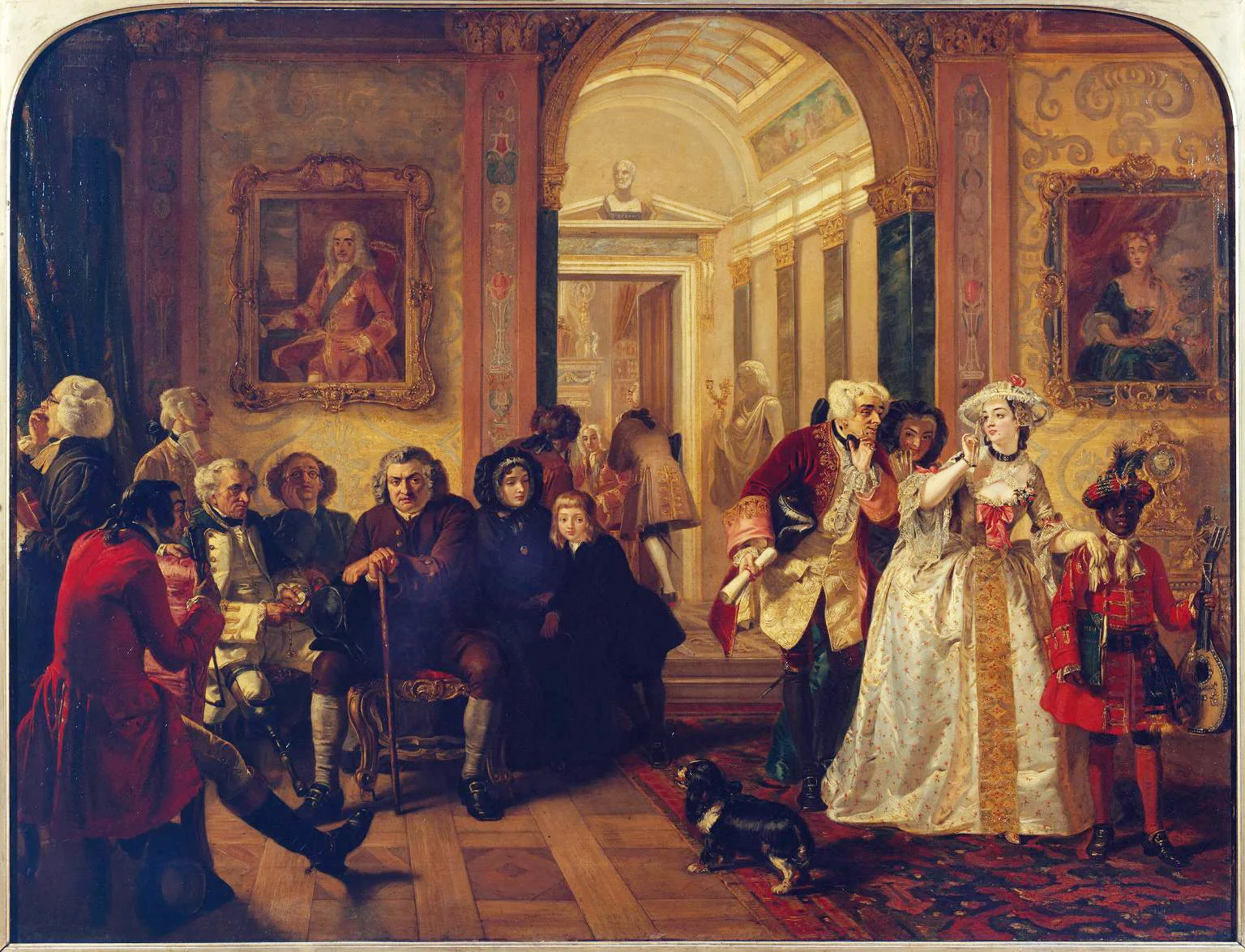 Edward Matthew Ward, "Dr. Johnson in the Waiting Room of Lord Chesterfield" (1845) -- Click the image for a larger view