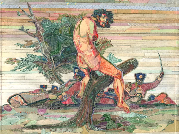 This is worse, after Goya, by C.K.Wilde, currency collage