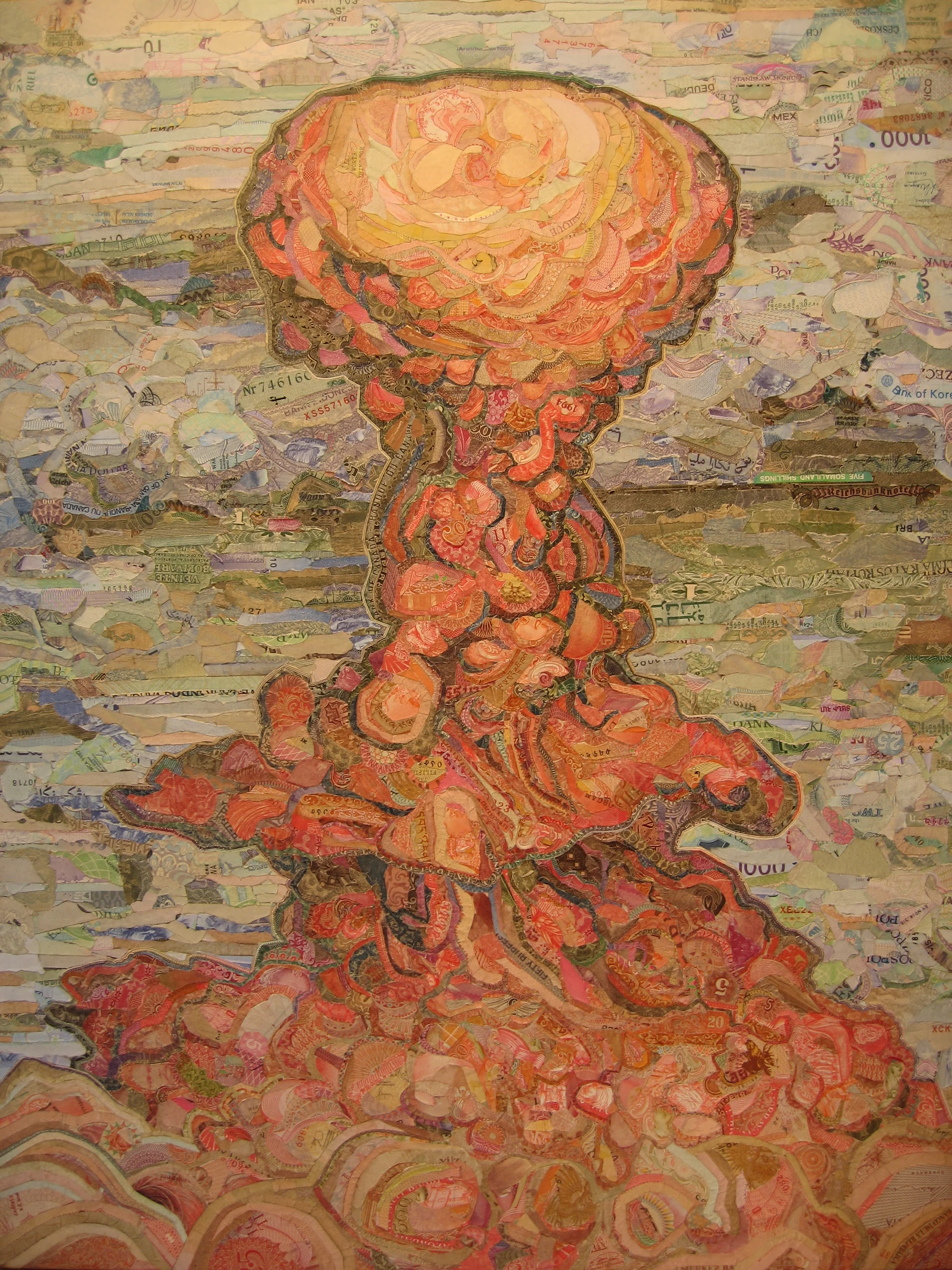 Destroyer of worlds by C.K.Wilde, currency collage