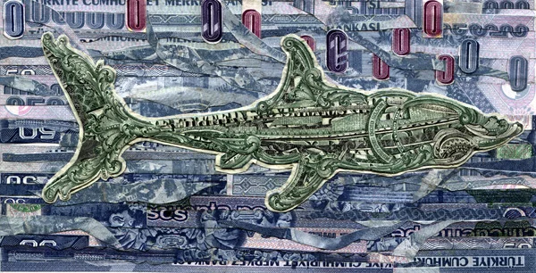 Financial predator by C.K.Wilde, currency collage