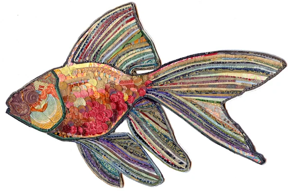 Goldfish by C.K.Wilde, currency collage