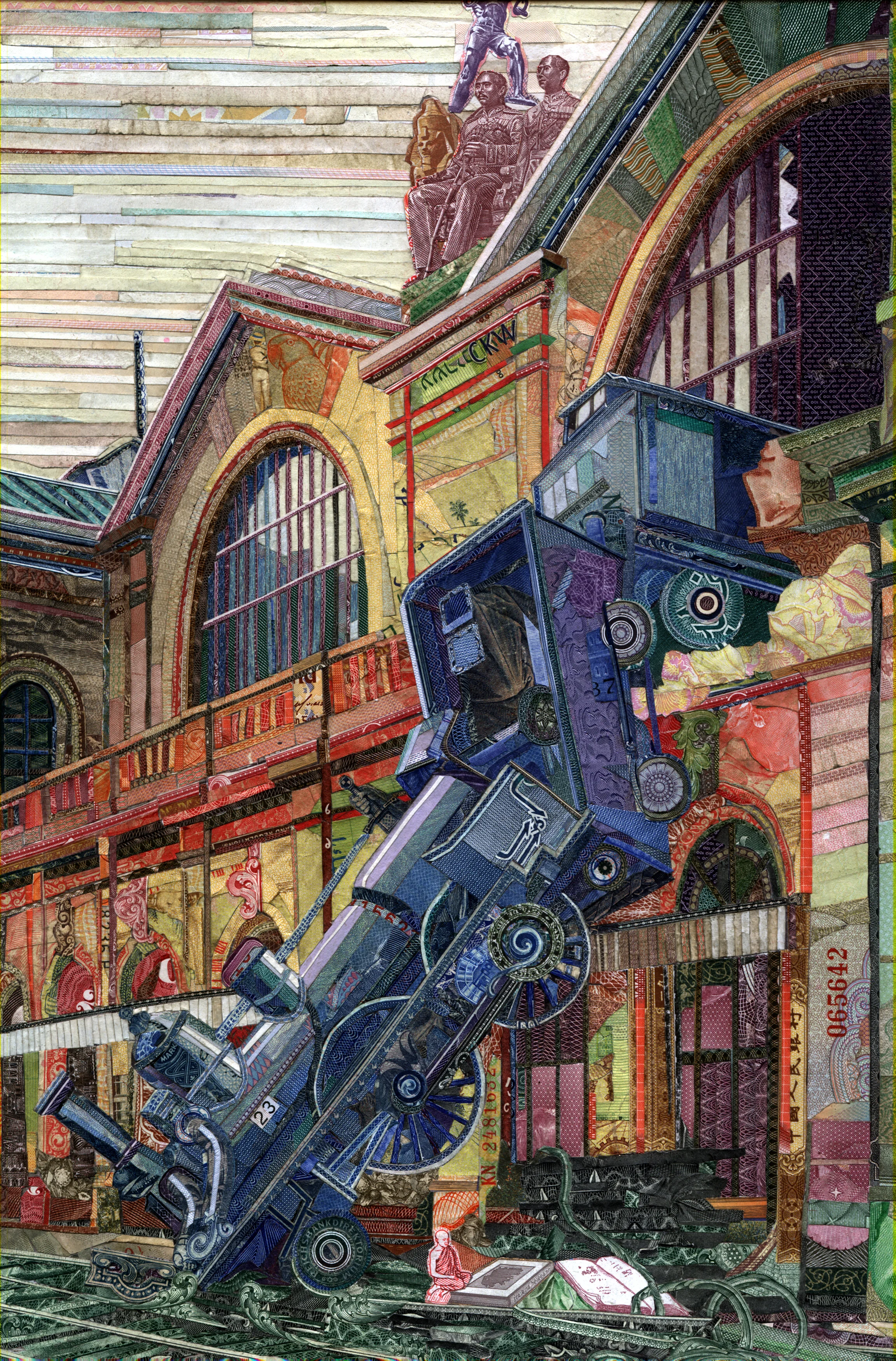 The Great Crash by C.K.Wilde, currency collage