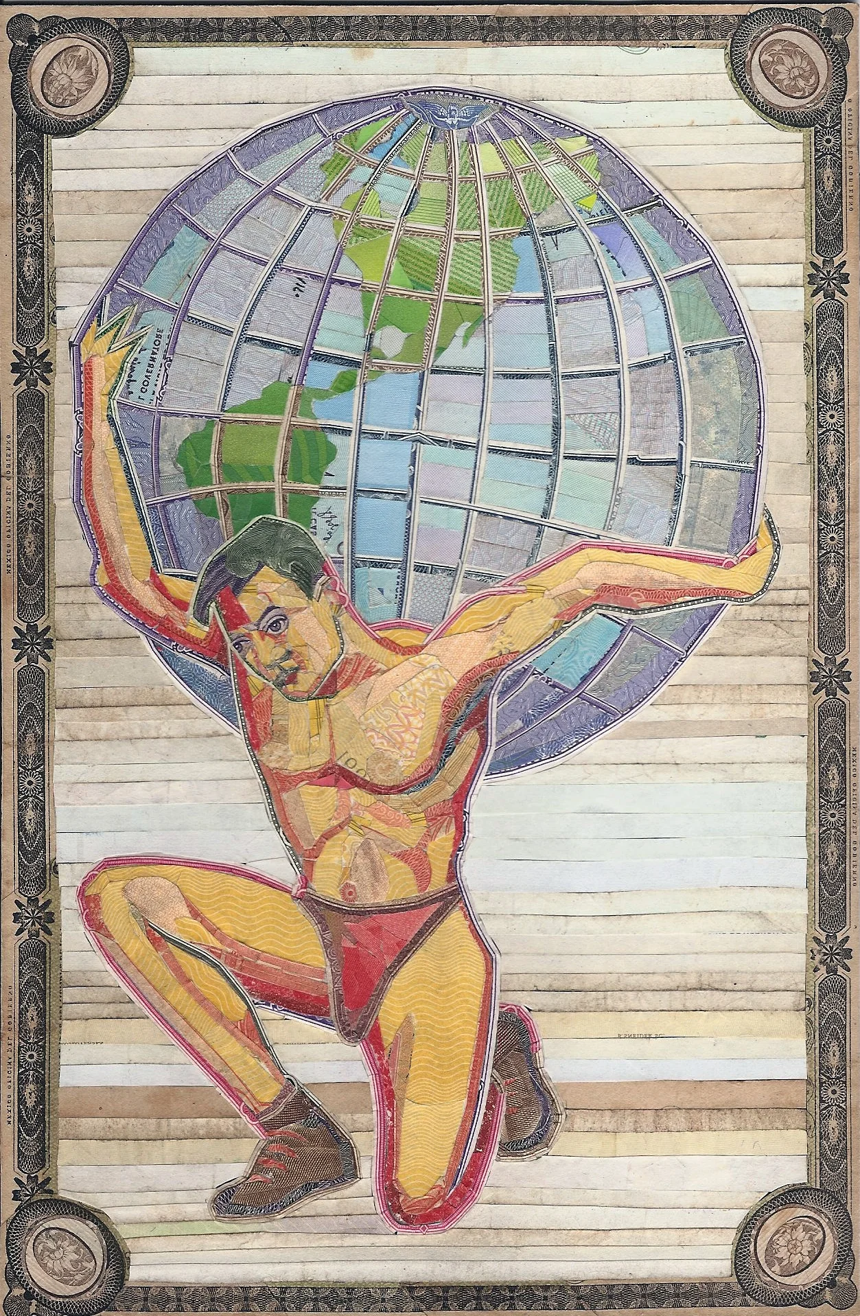 Atla$ by C.K.Wilde, currency collage