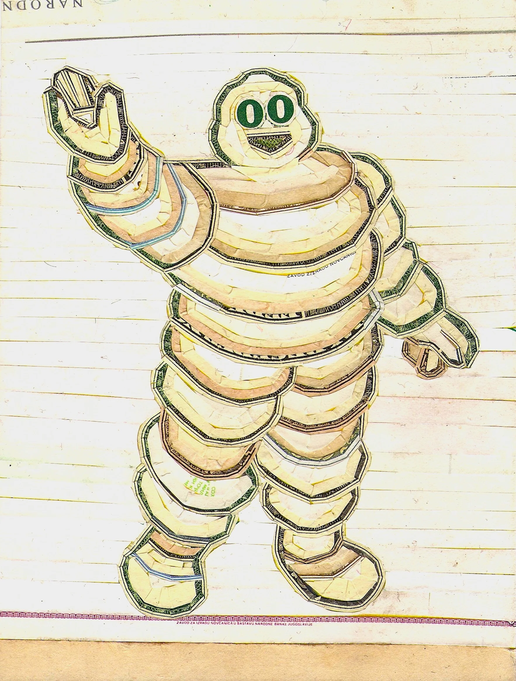Nunc est bibendum! by C.K.Wilde, currency collage