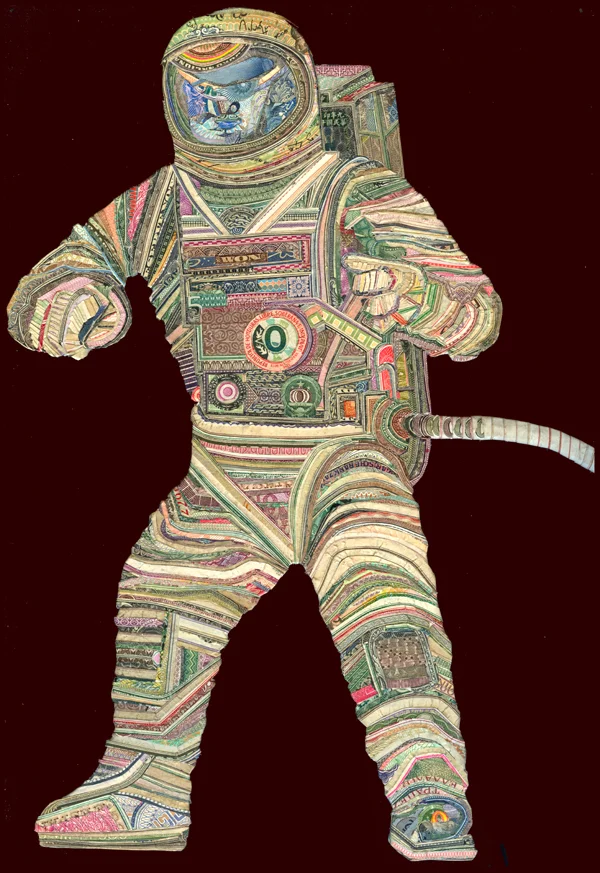 Space available, inquire within by C.K.Wilde, currency collage