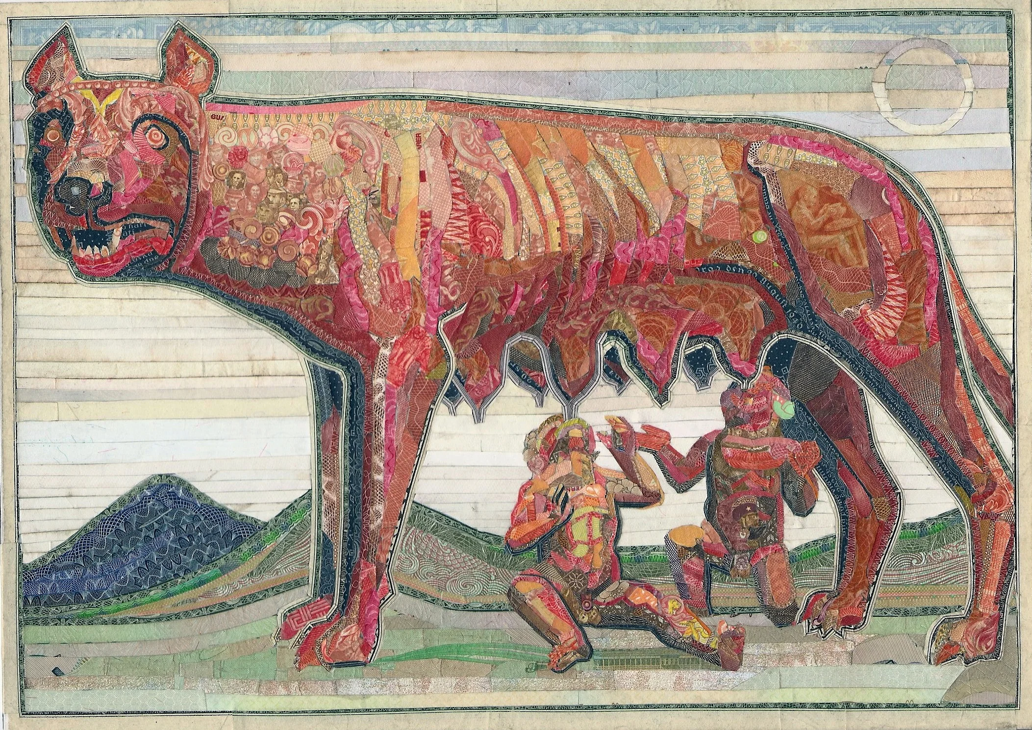 Roma by C.K.Wilde, currency collage