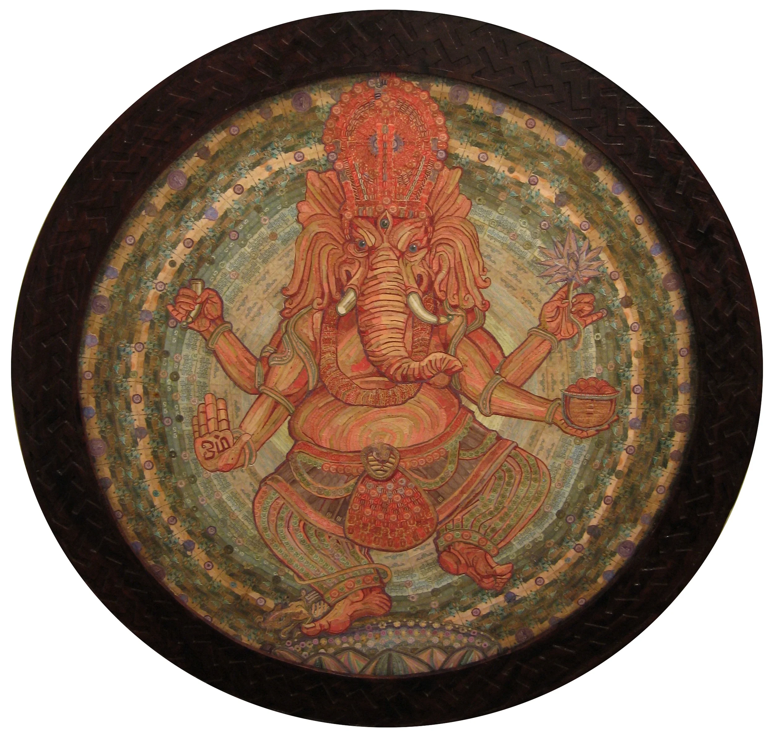 The Rupee Ganesha by M.T. Karthik and C.K.Wilde, currency collage