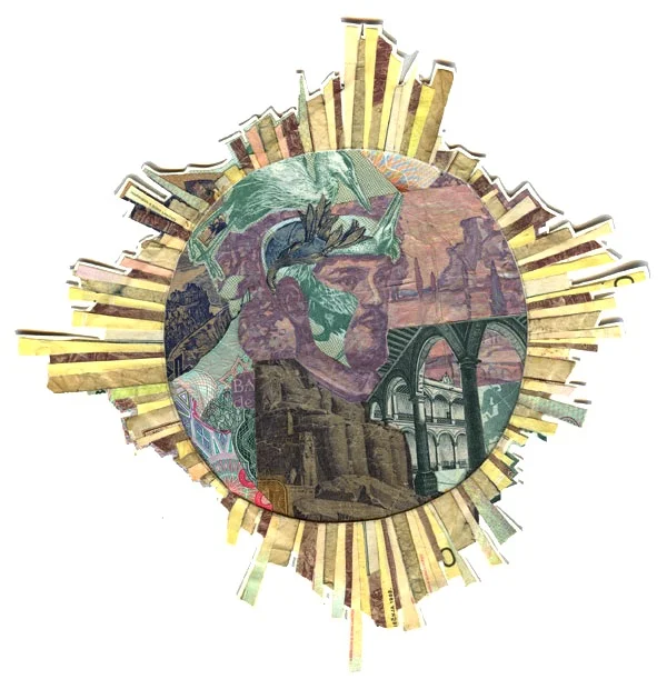 Ozymandias by C.K.Wilde, currency collage