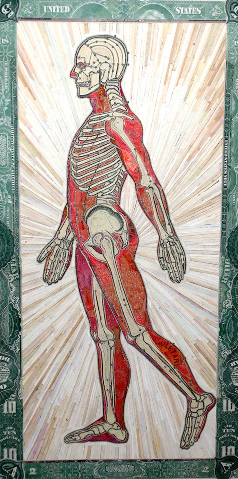 Healthcare wealthcare by C.K.Wilde, currency collage 