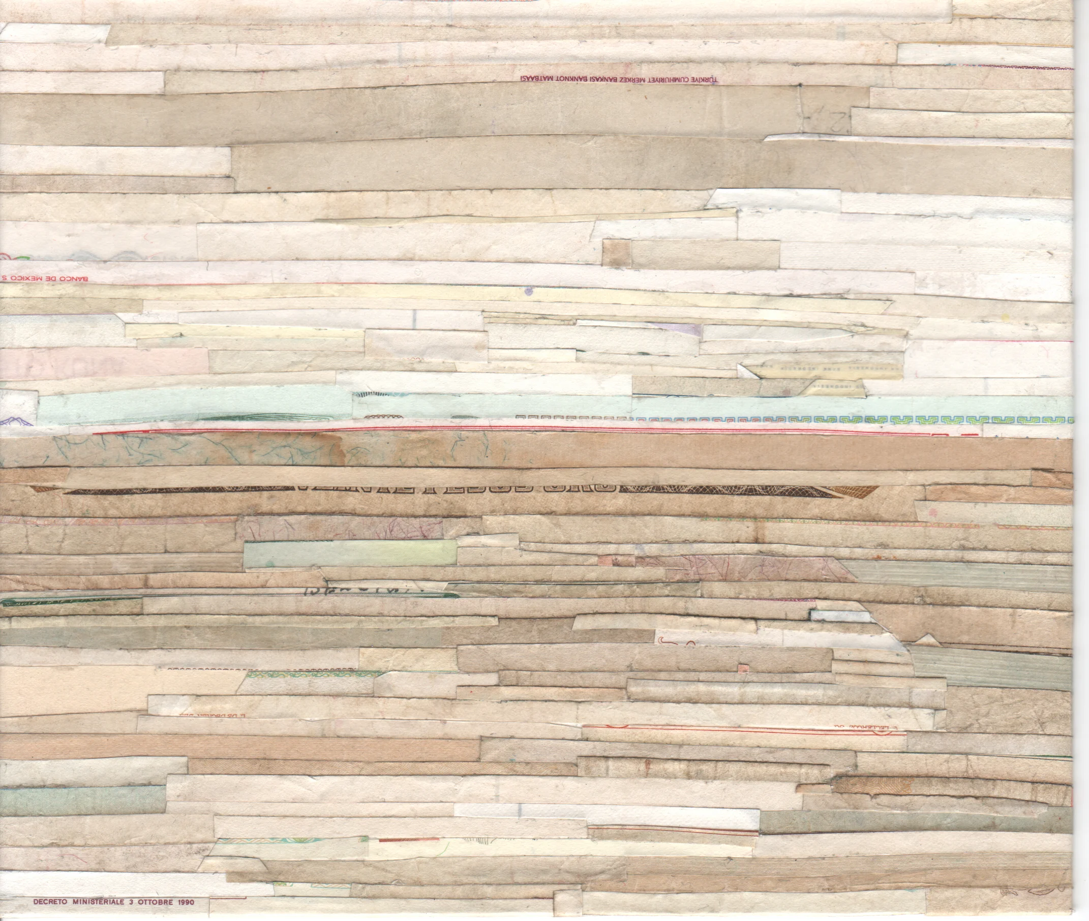 Desert of the real by C.K.Wilde, currency collage