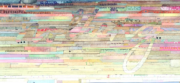 Money for nothing (1) by C.K.Wilde, currency collage