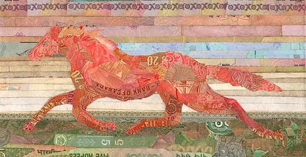Thorough bread (1) by C.K.Wilde, currency collage