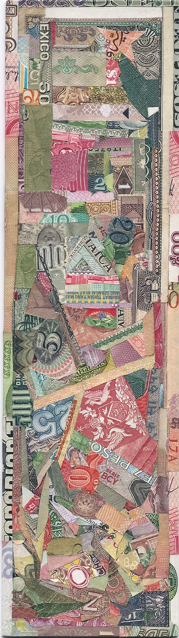 Thrift (1)  by C.K.Wilde, currency collage