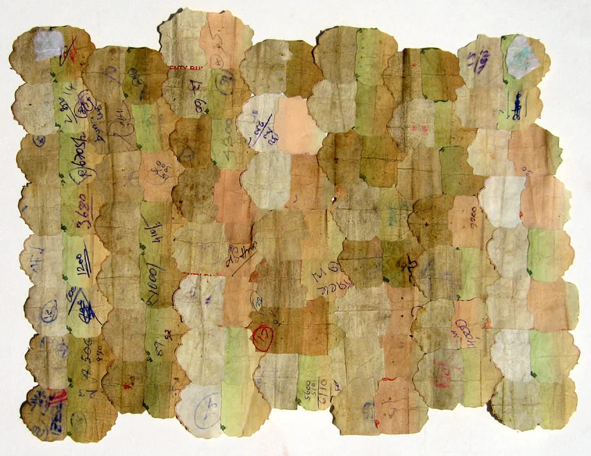 Rupee watermarks by C.K.Wilde, currency collage