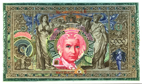 Head of state by C.K.Wilde, currency collage