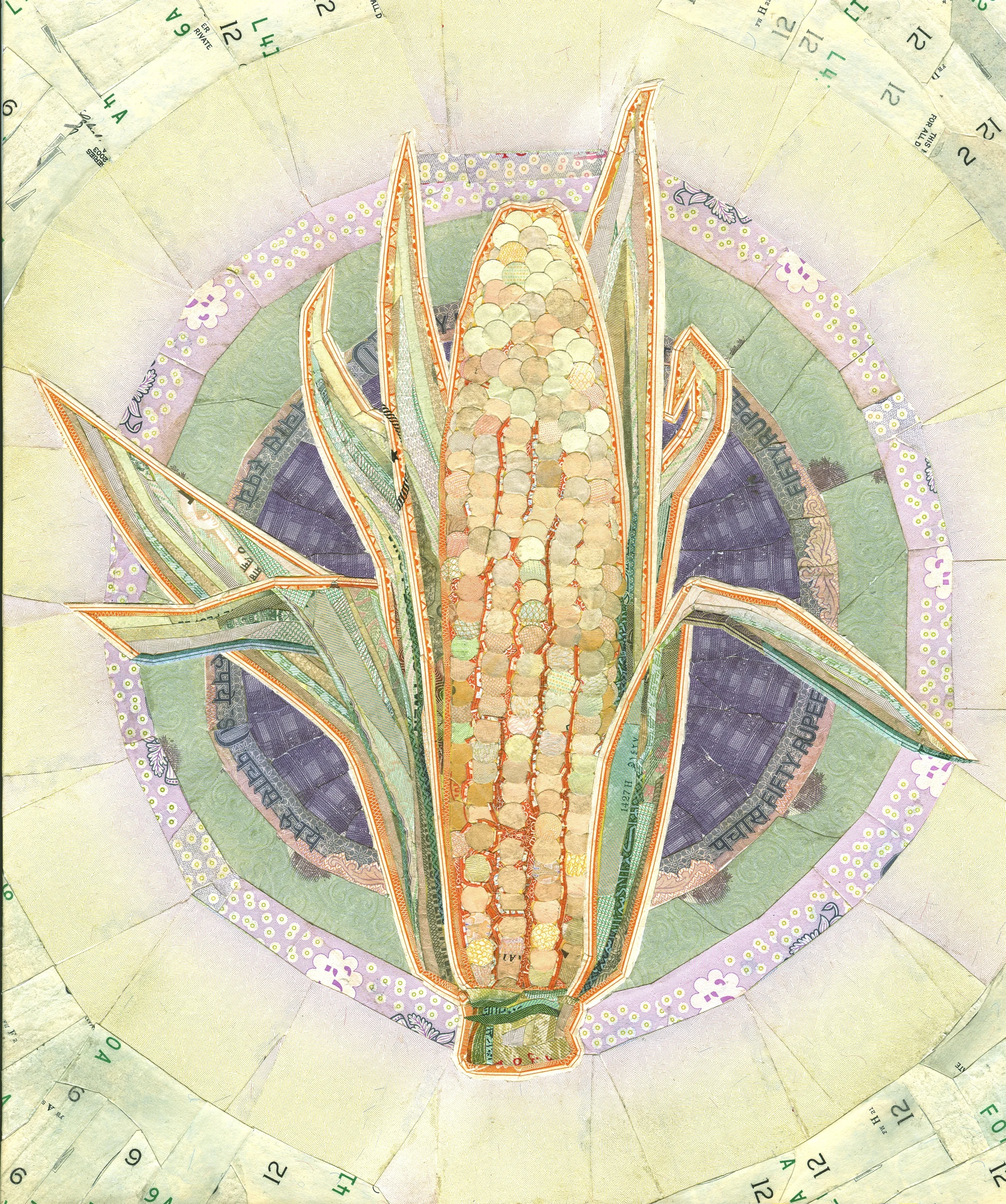 King Korn by C.K.Wilde, currency collage