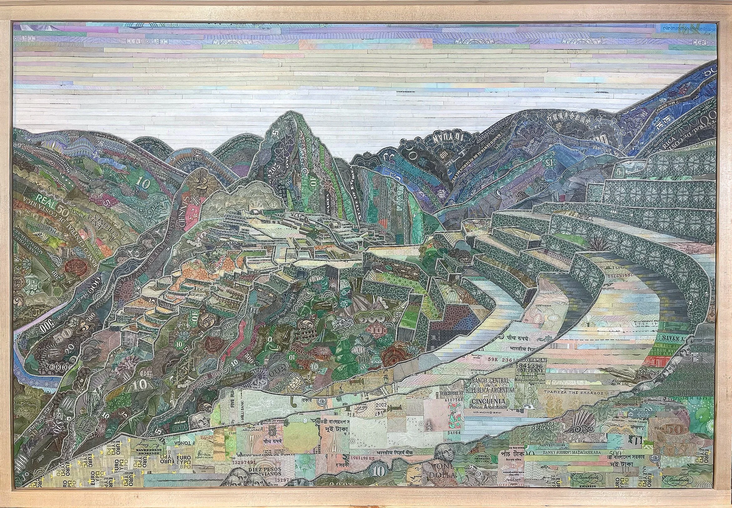 Machu Pichu by C.K. Wilde, Currency collage