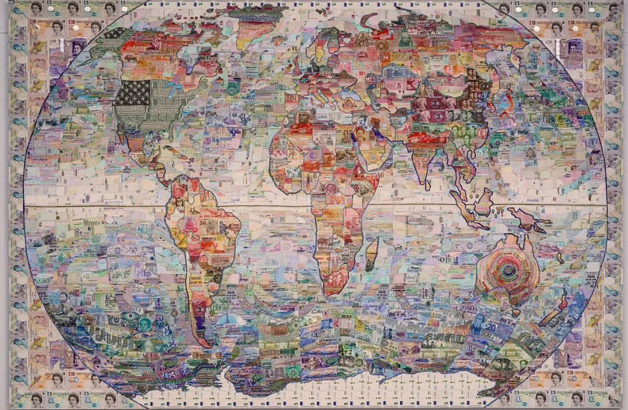 Britania rules the waves by C.K.Wilde, currency collage