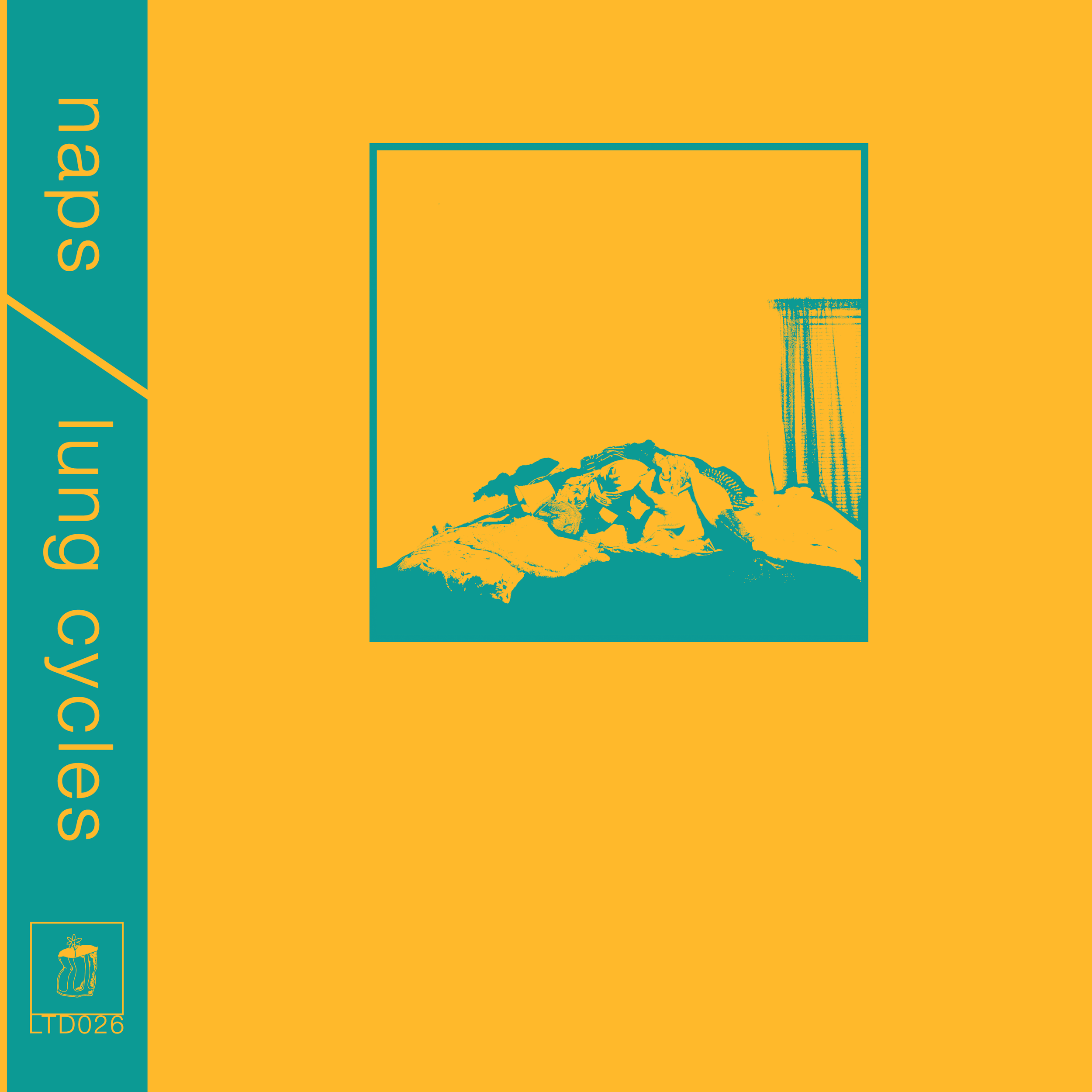 Album art for naps / Lung cycles split. Digital release for Lily Tapes and Discs. 2018.
