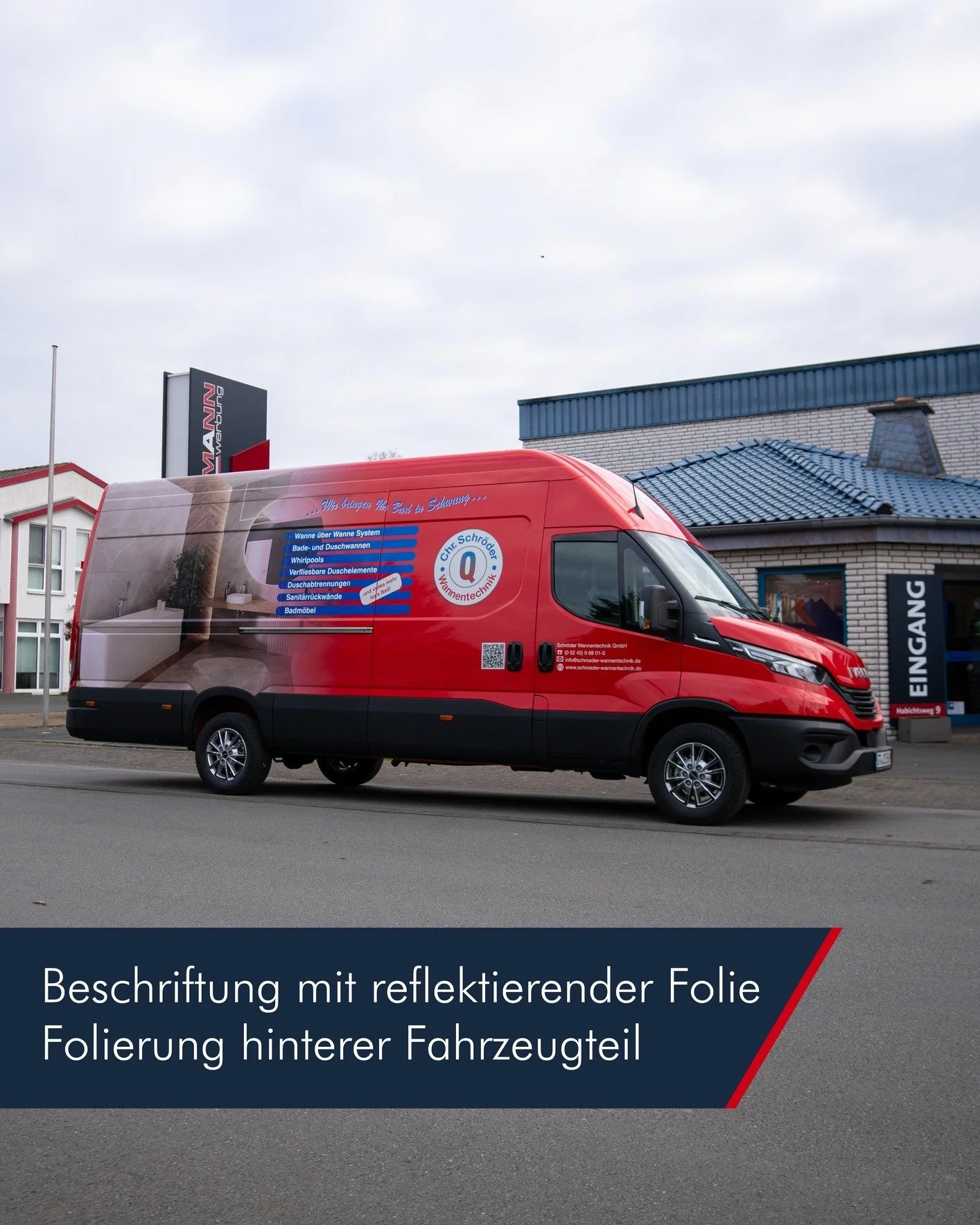 F&uuml;r unseren Kunden @schroeder_wannentechnik durften wir wieder einen Iveco Daily fertigstellen. 

Besonderer Clou: Das Fahrzeug ist im hinteren Bereich mit einem Digitaldruck foliert - Diesen haben wir auf einer transparenten Folie von @3mdeutsc