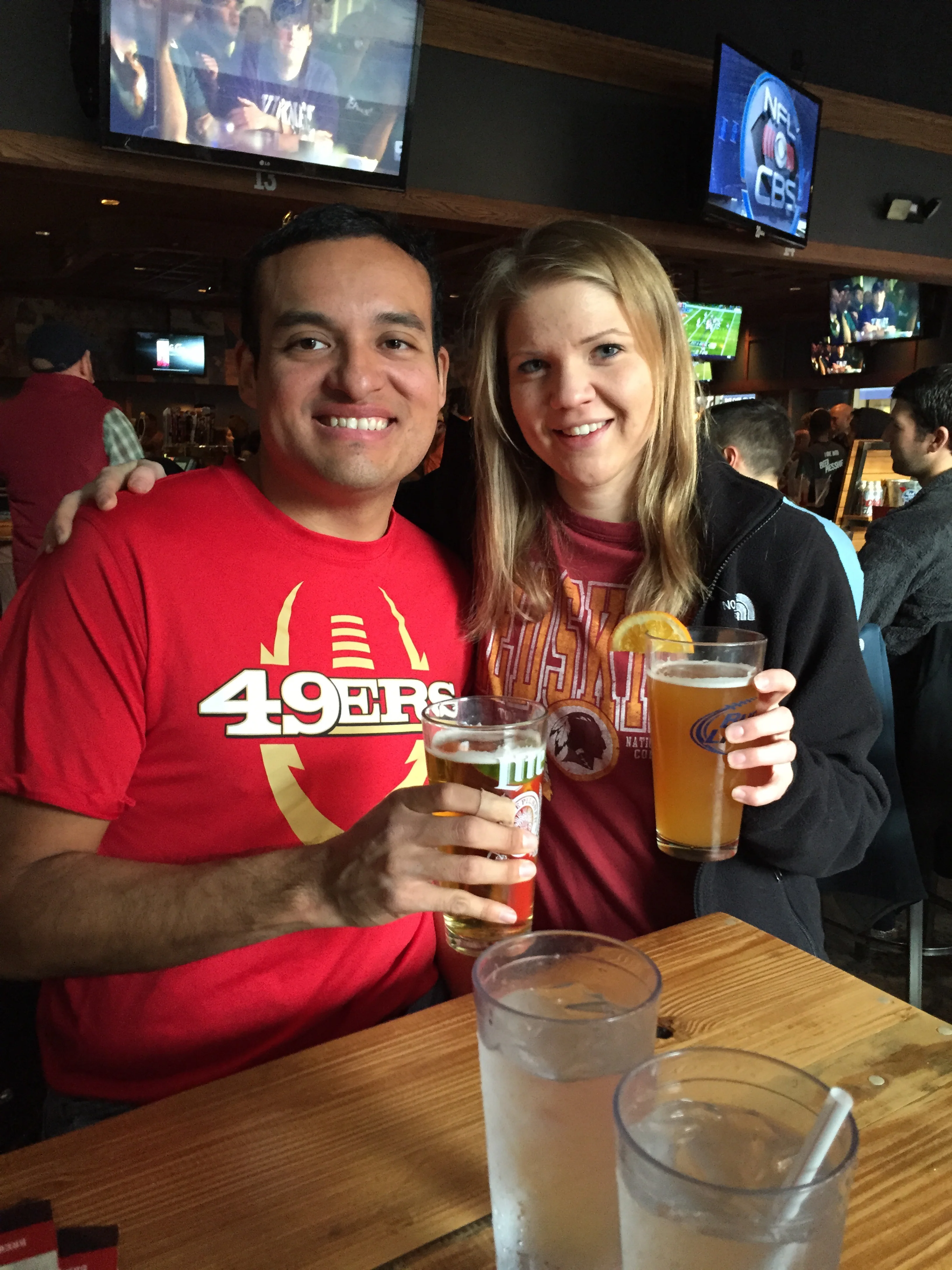 Post-Race Celebratory Beverages & Football