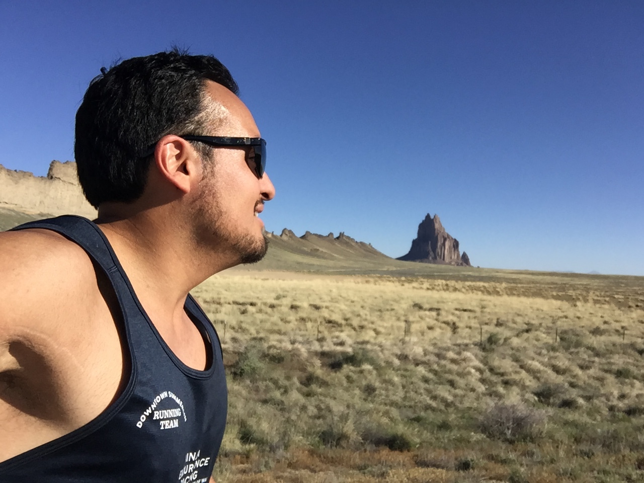 Shiprock in the background