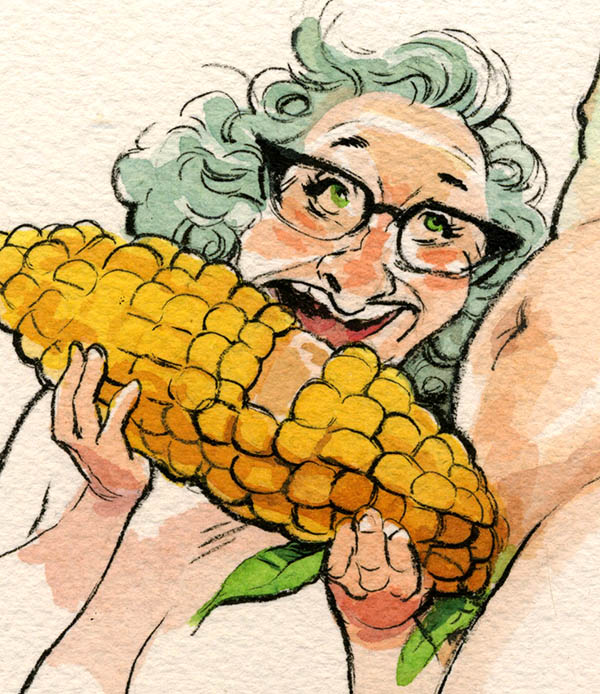 Detail of "Slob on my Cob"