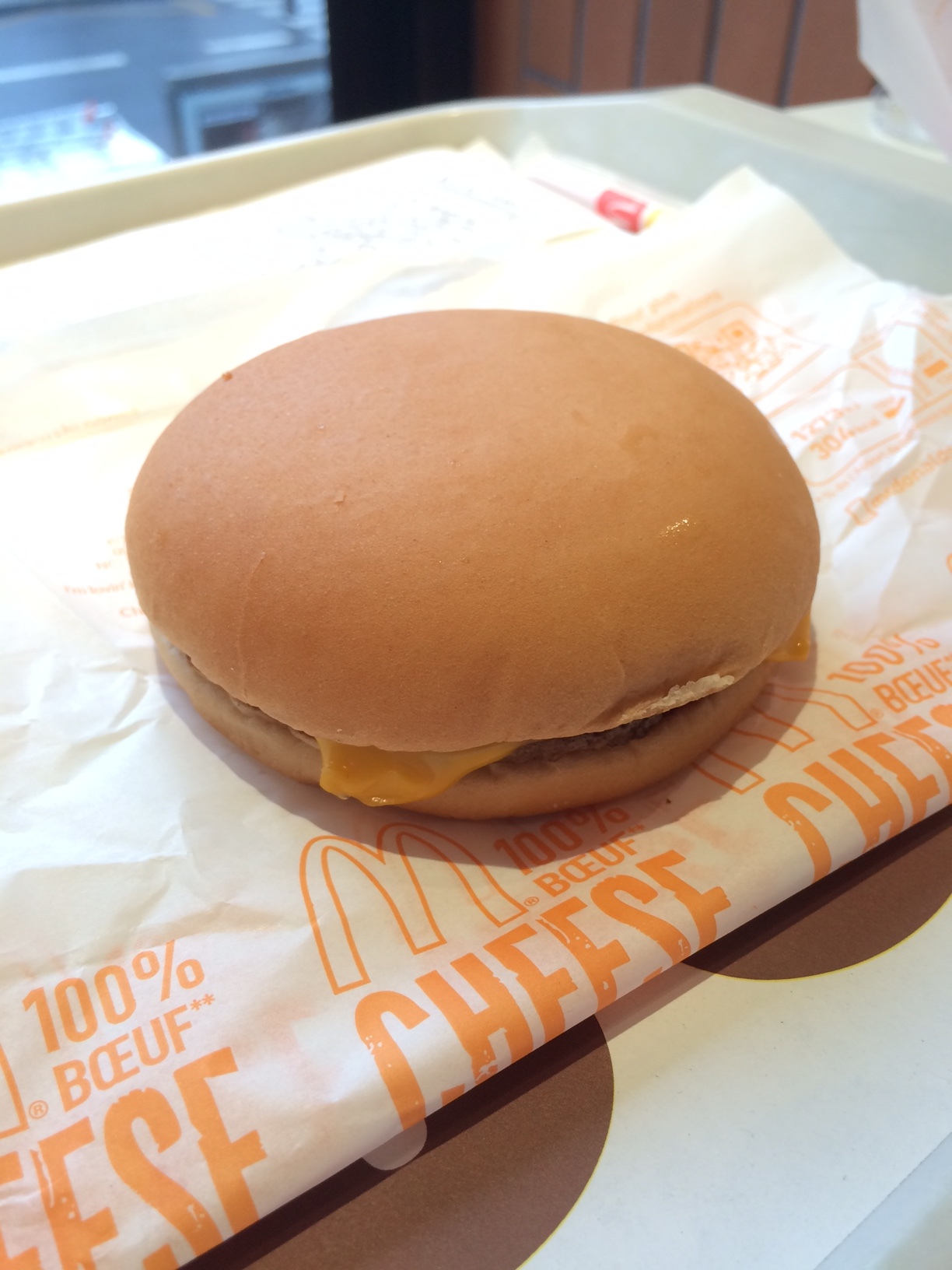  Plenty of macaroons in Provence but this little guy was actually a delicious McDonald's cheeseburger. 