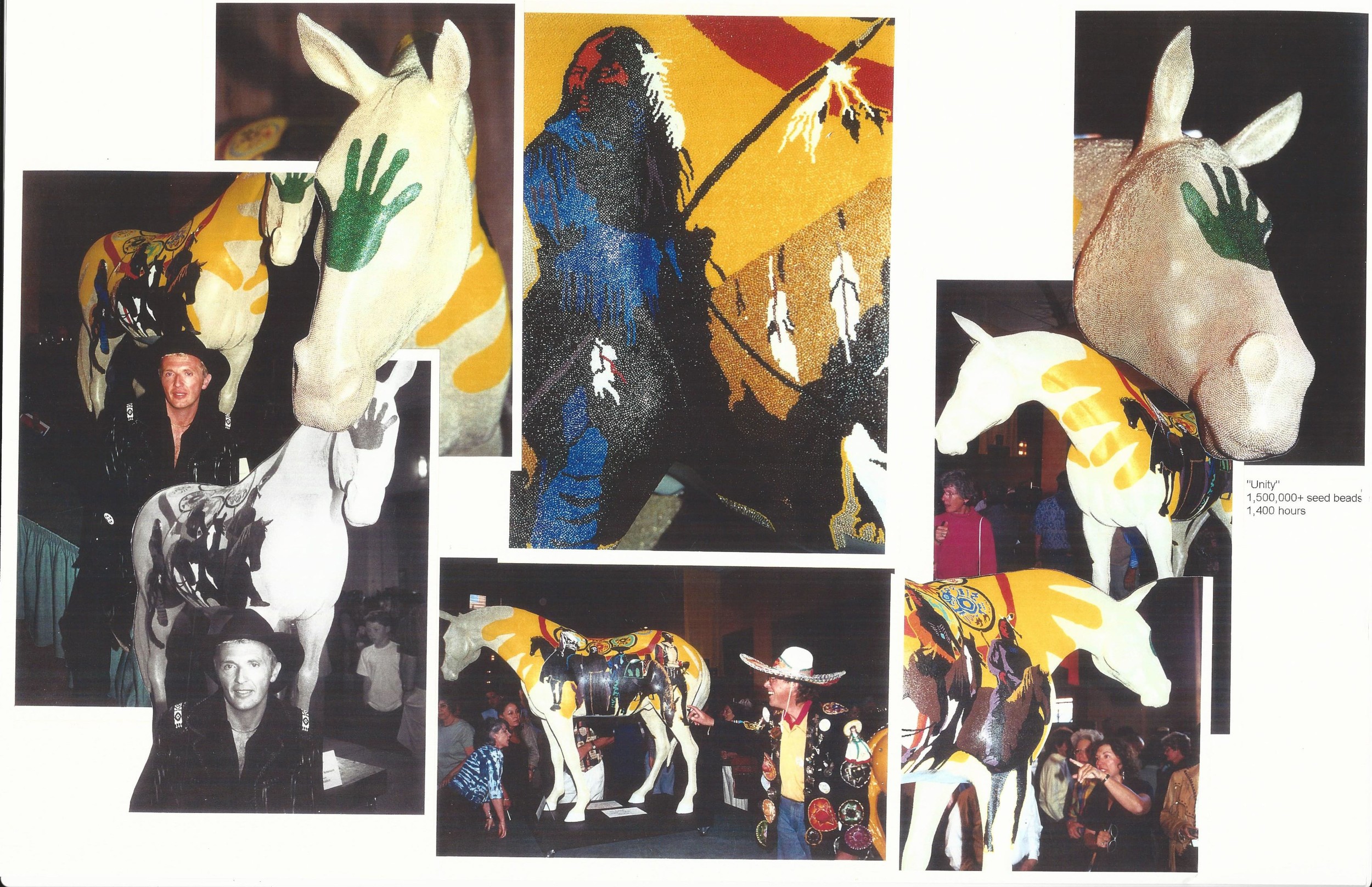 public art piece "unity" for the 2001 trail of painted ponies