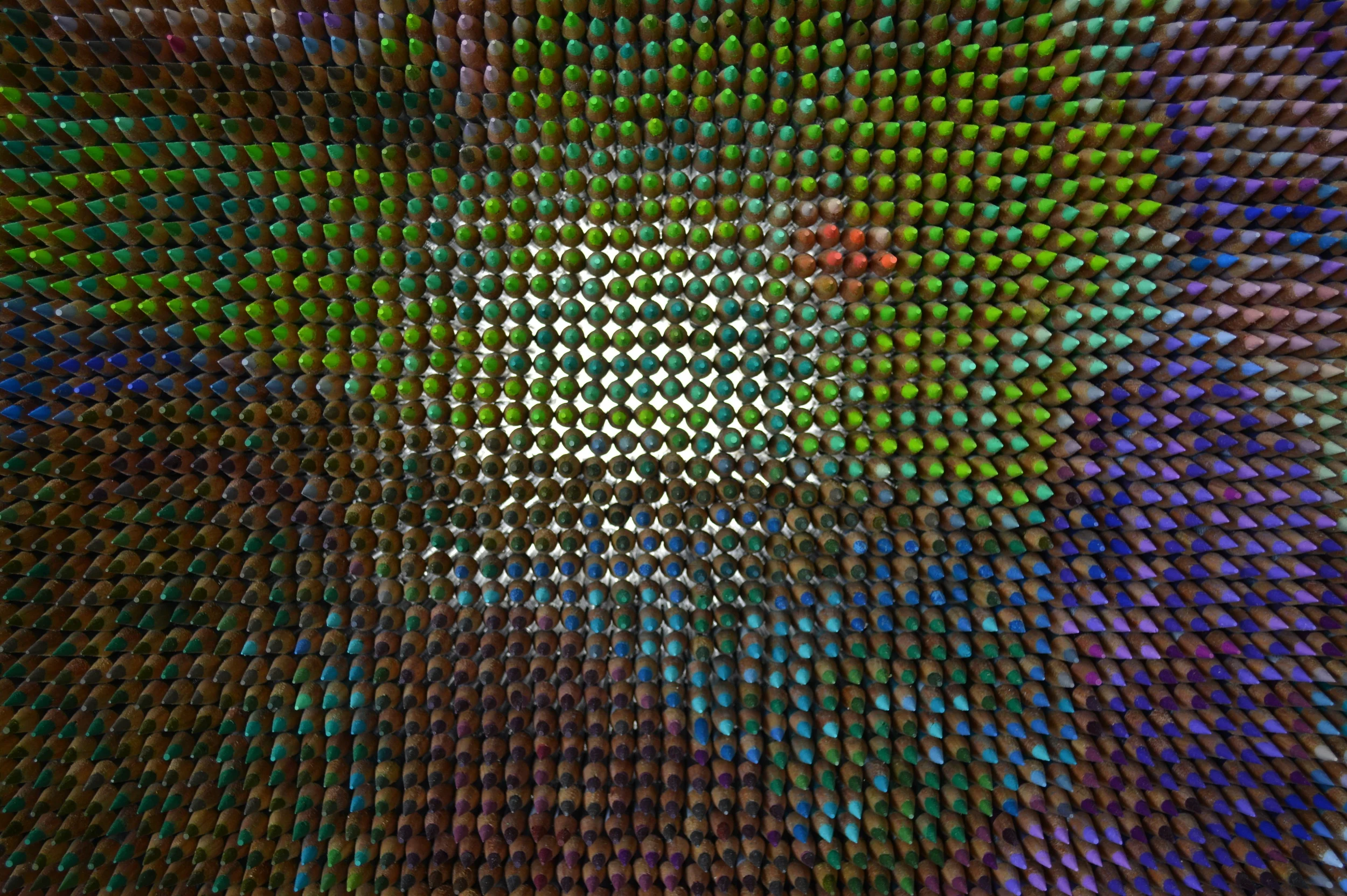 "Park" detail 30,745 stacked color pencils