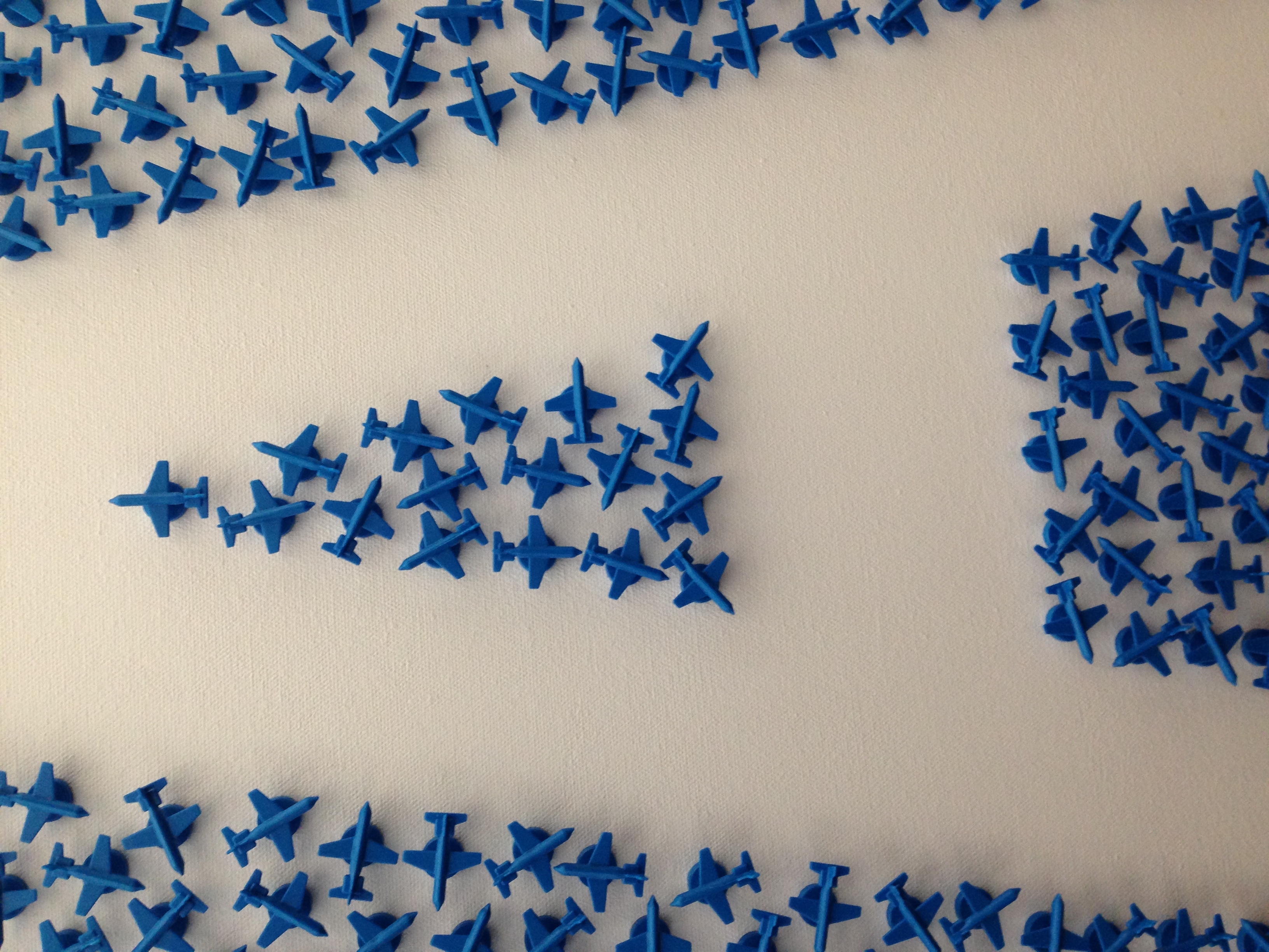 detail of "Only, But Blue Skies Ahead"