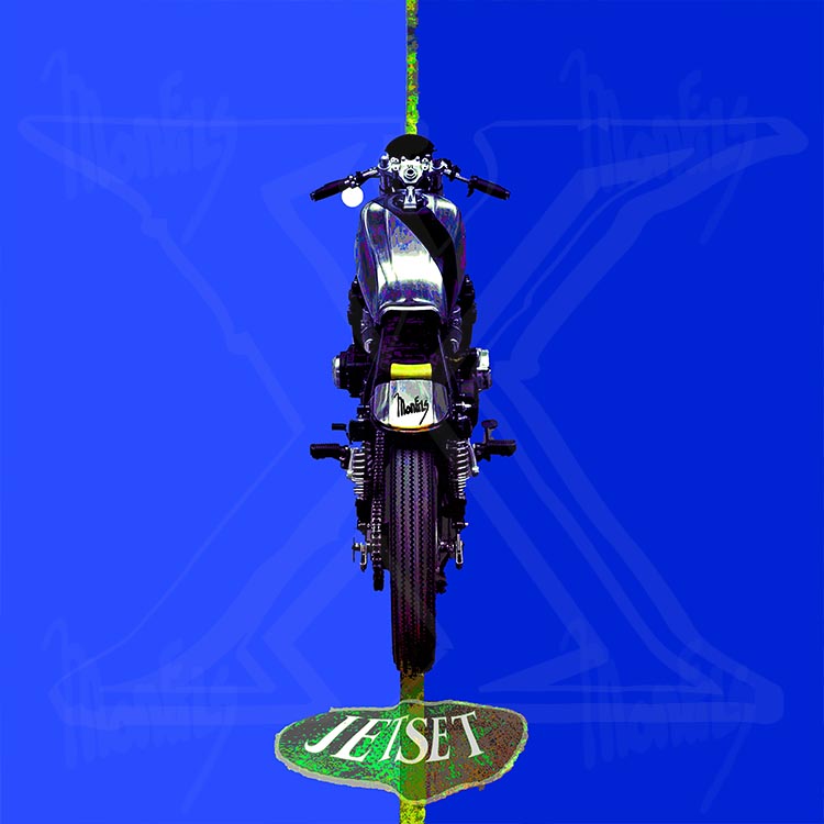 "Riding on the line" Design out of the "JETSET" Series