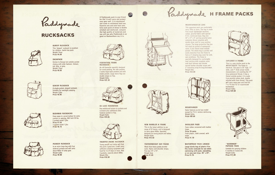 paddy pallin backpacks