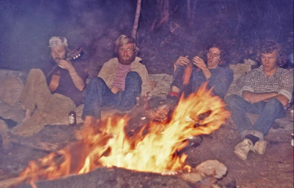 Mt. French, Frog Buttress, climbers' camp - 1973