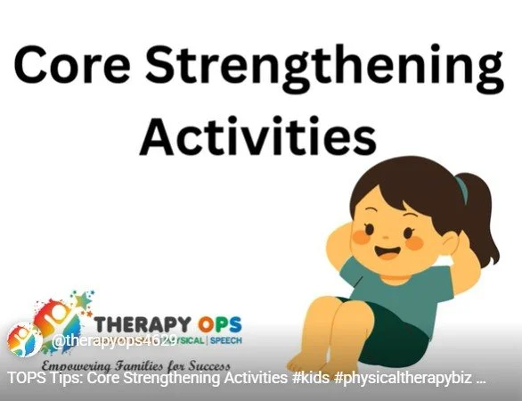 Activities to promote core strengthening in Kids!