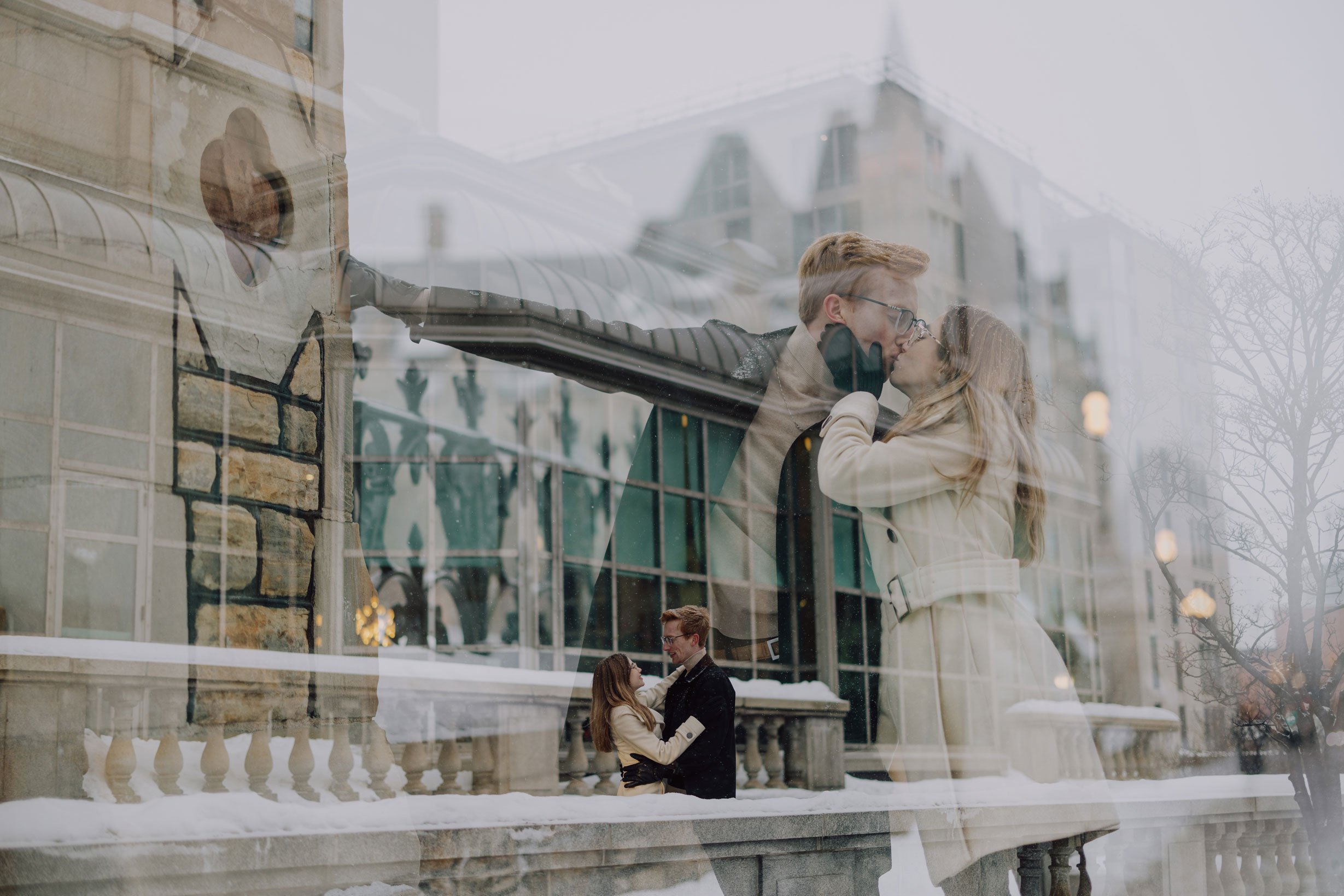 Rideau Canal Engagement Session in Ottawa, Winter Photos Downtown