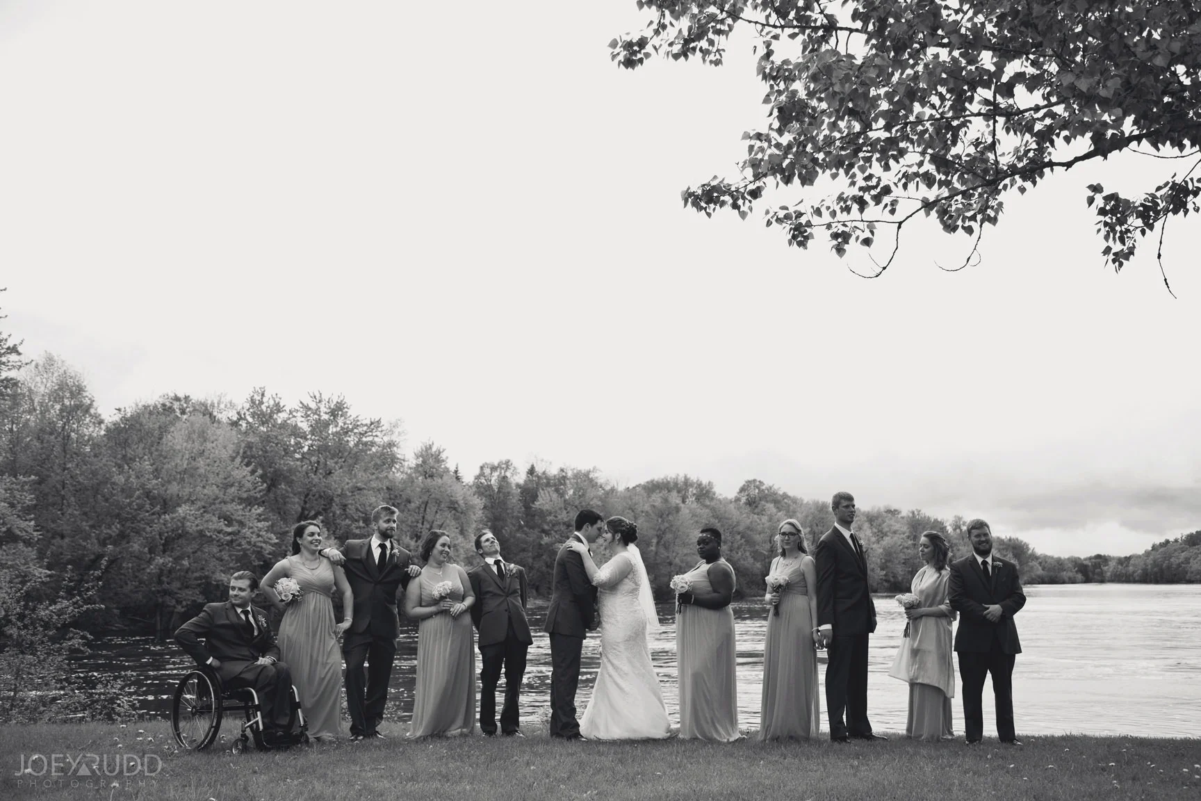 Almonte Wedding by Ottawa Wedding Photographer Joey Rudd Photography Wedding Party River Shot