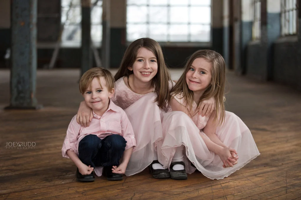 Family photos by Ottawa Photographer Joey Rudd Photography Maternity Mill Industrial Kids Picture